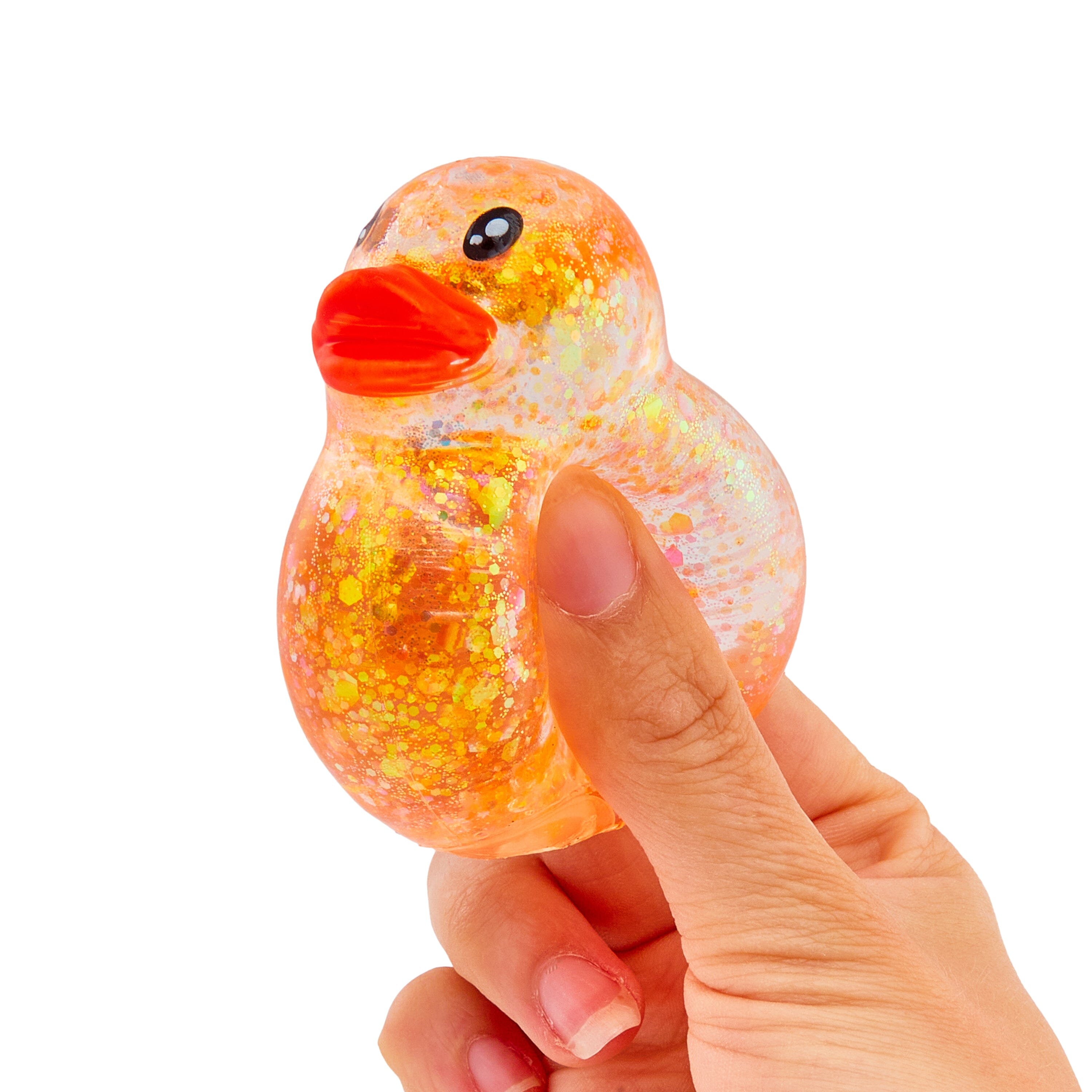 Sensory Toy Box Squishy Glitter Ducks Stress Relief Fidget Toy (4 pack) Simple Exclusive 