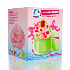 LIT Slime DIY Scented Slime Kit with Charms (1 Jar) Strawberry Blossom