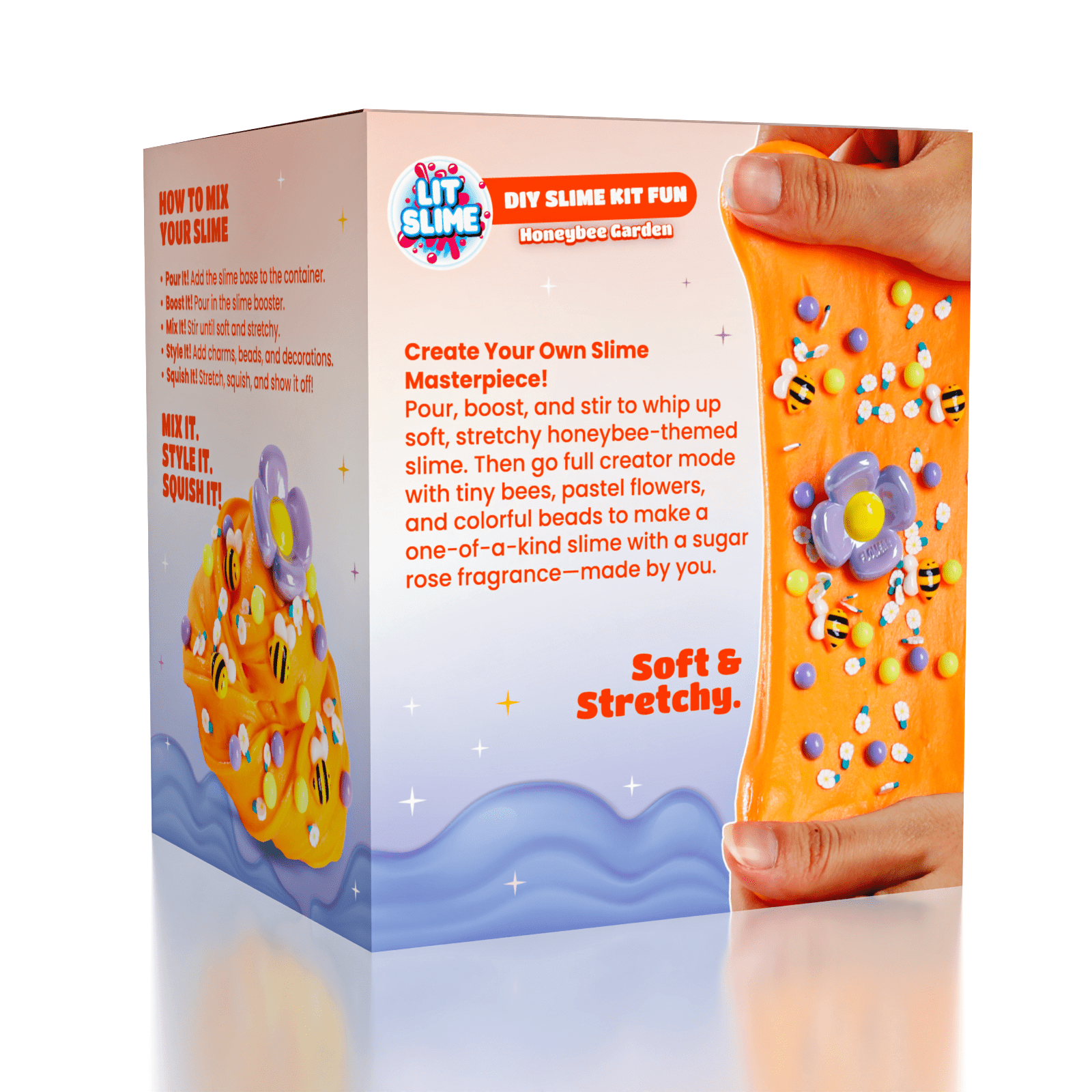 LIT Slime DIY Scented Slime Kit with Charms (1 Jar) Honeybee Garden Simple LIT Slime 