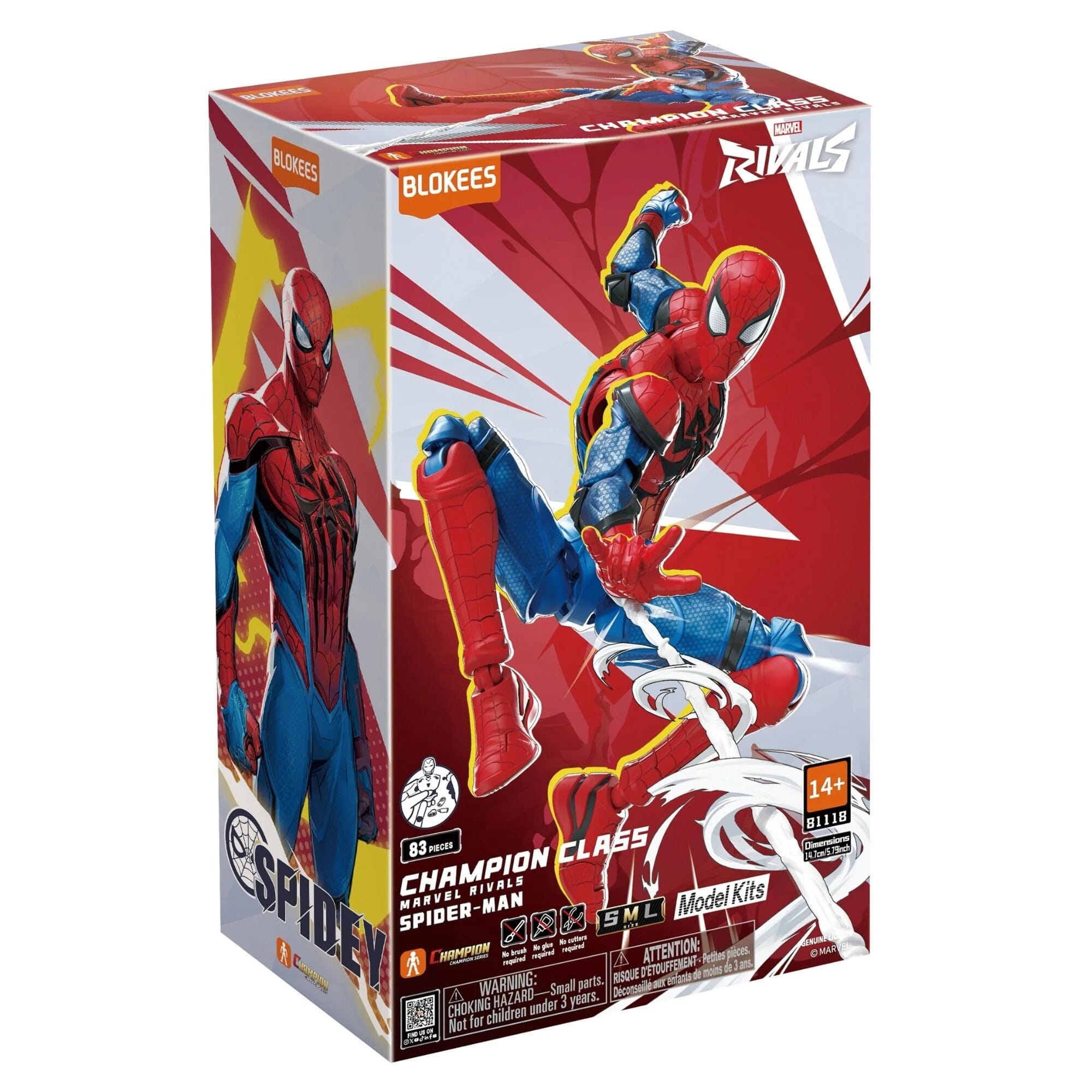 Blokees Marvel Rivals Champion Class 06 Spider-Man Model Kit Simple Blokees 