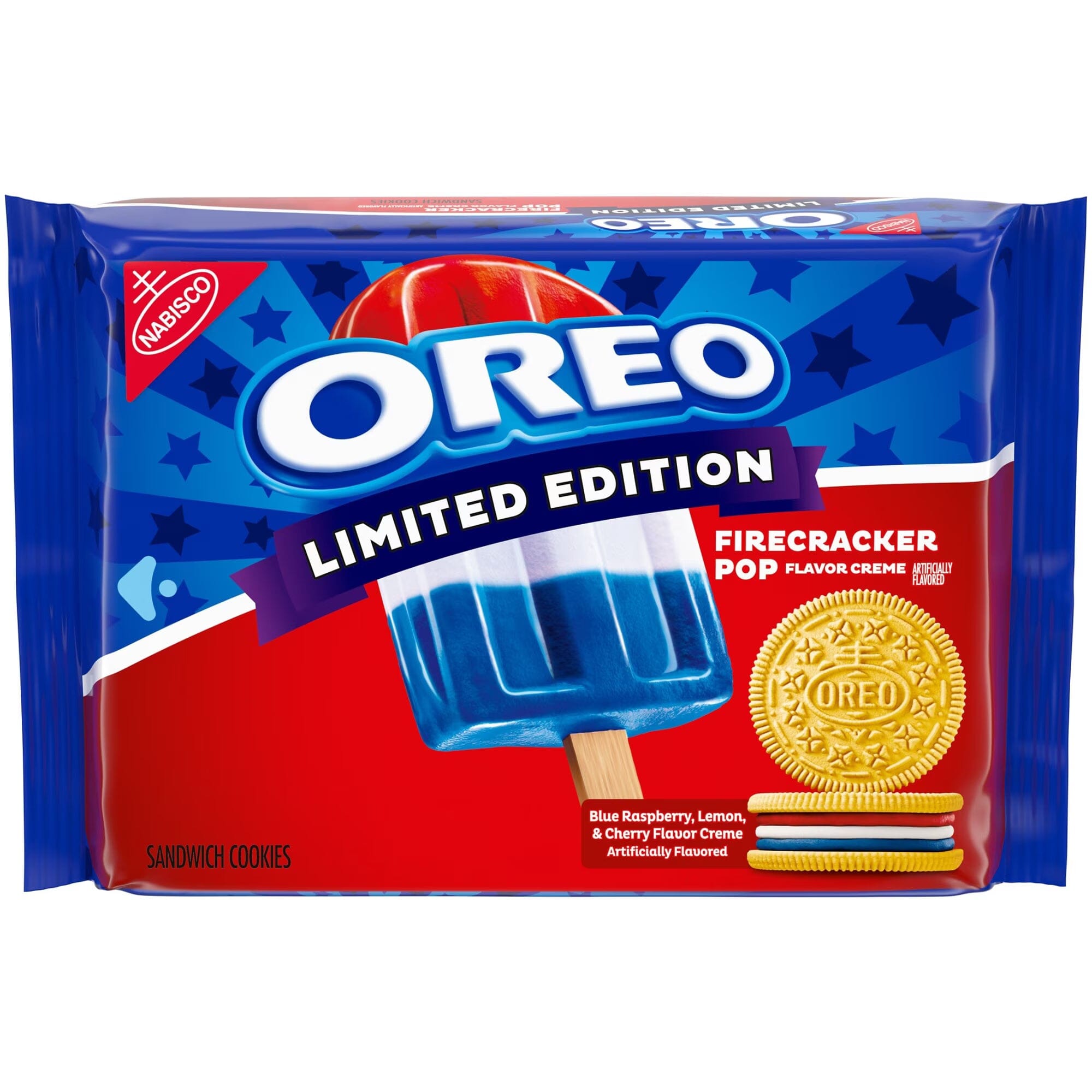 Oreo Firecracker Pop Sandwich Cookies (11.46 oz) Limited Edition Simple Oreo 
