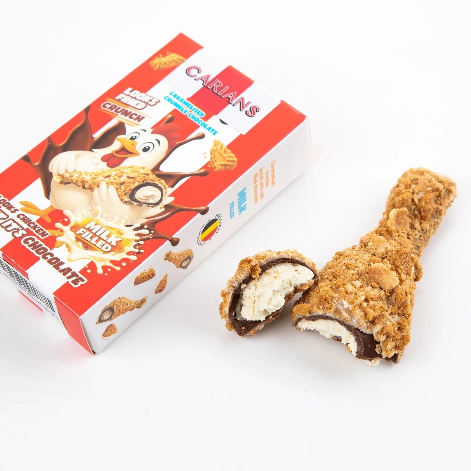 Carian's New Viral Fried Chicken Shaped Milk Chocolate (1.76oz) Simple Carians 