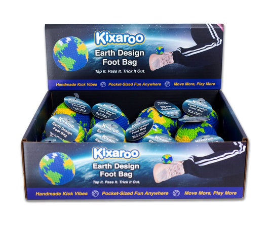 Kixaroo Earth Design Crochet Foot Bag Juggling Sack (1pc) Simple Exclusive 