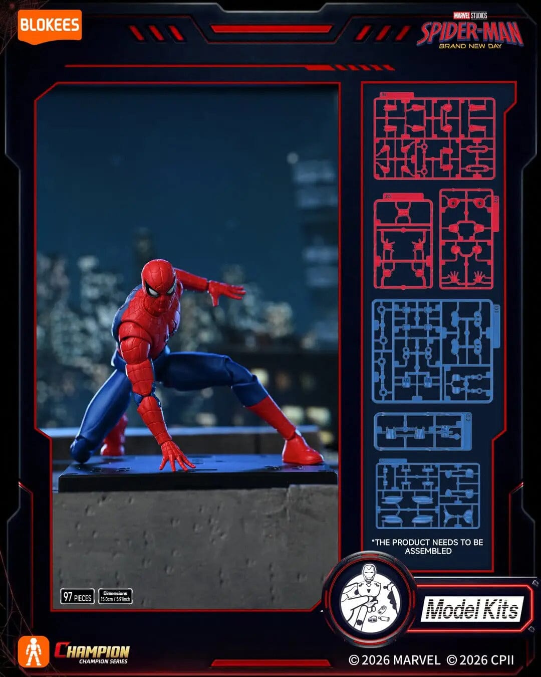 Blokees Marvel Studio's Spider-Man Champion Class 13 - Brand New Day Simple Blokees 