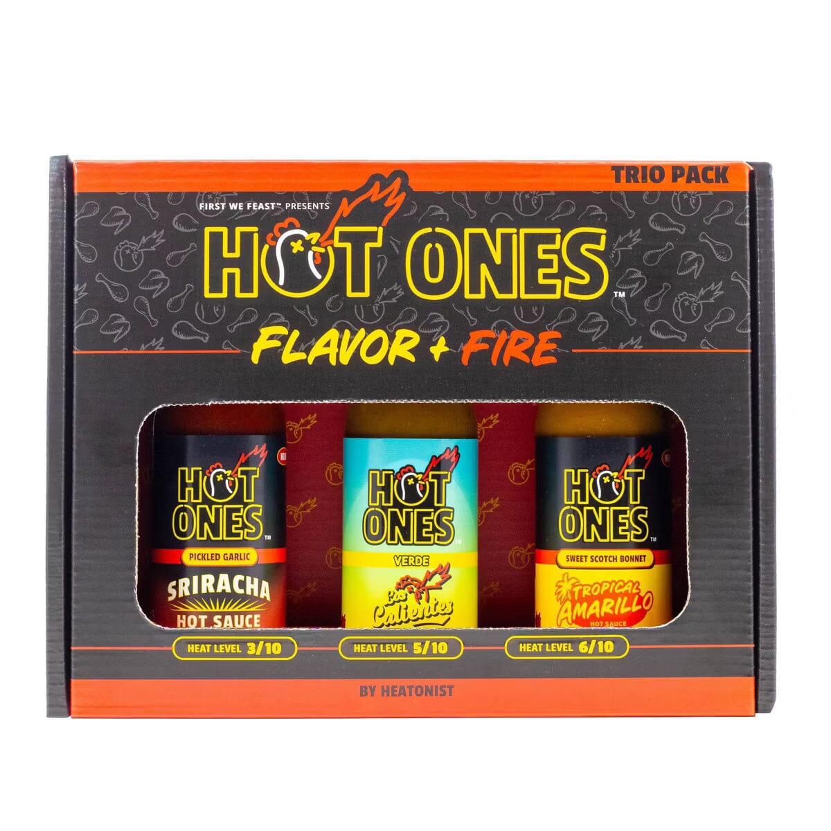 Hot Ones® Flavor + Fire Hot Sauce Trio Pack (3 X 15 Oz) Simple Hot Ones 