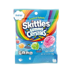 SKITTLES Gummy Crystals Tropical Splash Soft Candy (4.2 oz) Simple Skittles 