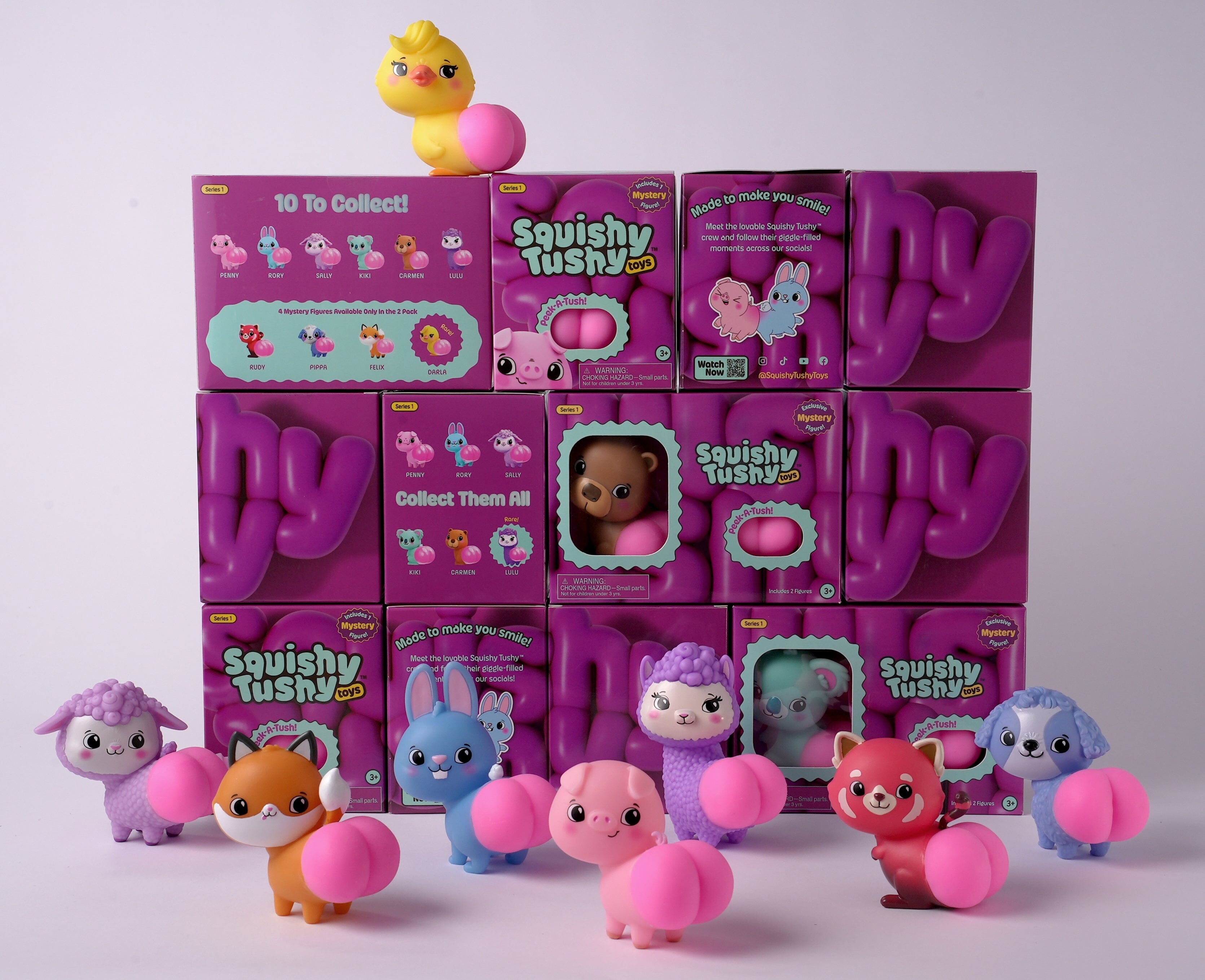 Squishy Tushy Toy 3" Series 1 Figure Blind Box (1pc) Simple Squishy Tushy 