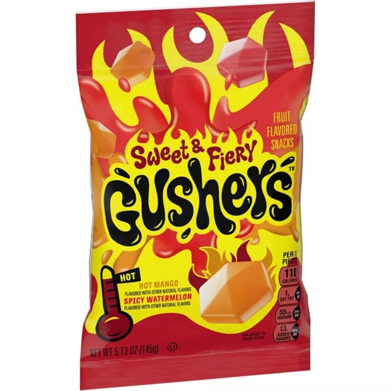 Fruit Gushers Sweet & Fiery Candy - 5.13oz Simple Gushers 