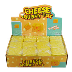 Cheese Cube Slow-Rise Squishy 2.5" Fidget Toy (1pc) Simple Exclusive 