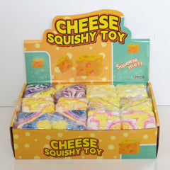 Swirl Cheese Cube Slow-Rise Squishy 2.5" Fidget Toy (1pc) Ships Assorted Simple Exclusive 