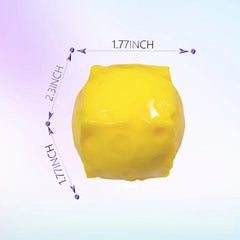 Cheese Cube Slow-Rise Foam Squishy 2.3" Fidget Toy (1pc)