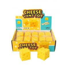 Cheese Cube Slow-Rise Foam Squishy 2.3" Fidget Toy (1pc)