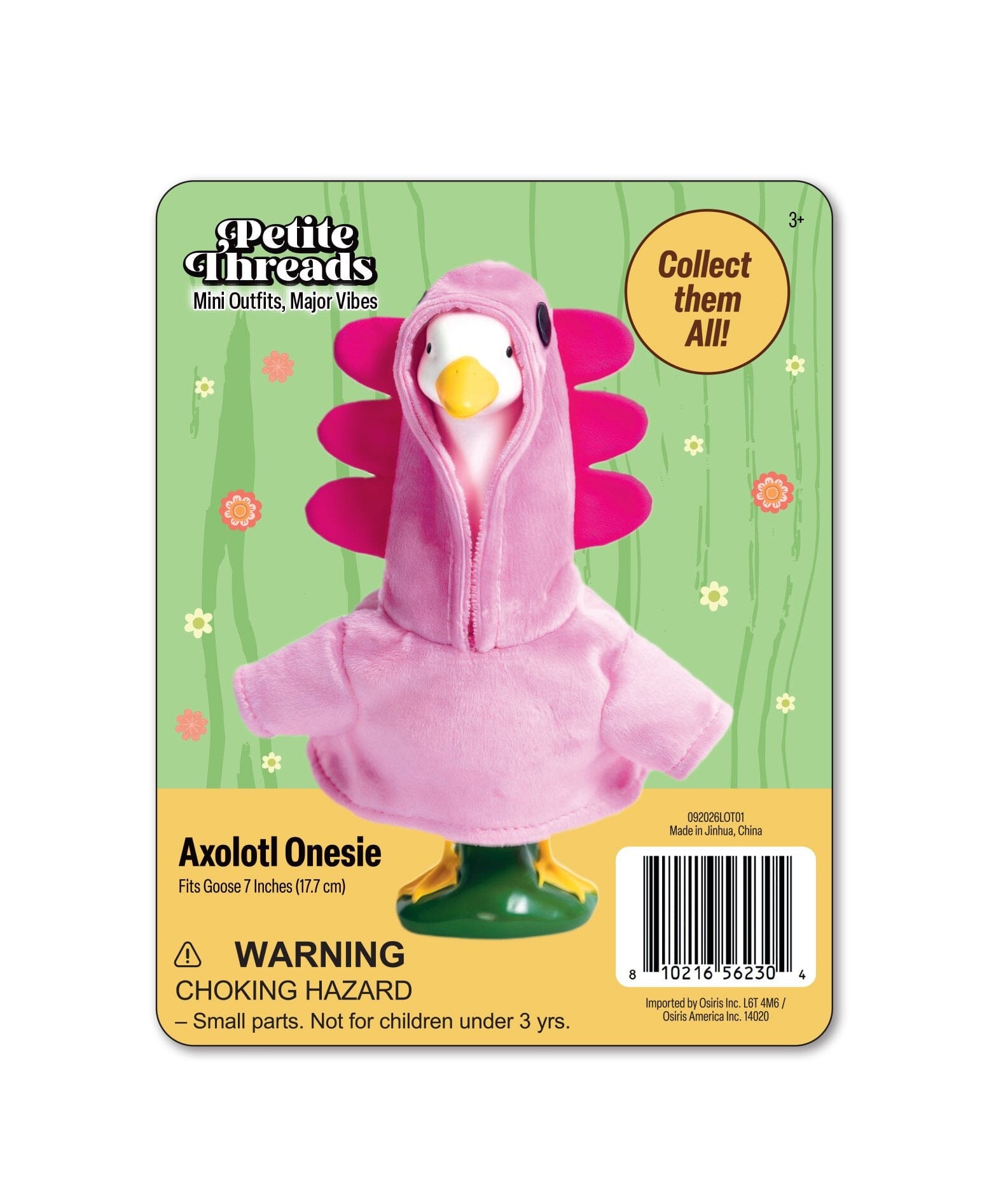 Petite Threads: Axolotl Onesie For 7" Desktop Goose (1pc) Simple Petite Threads 