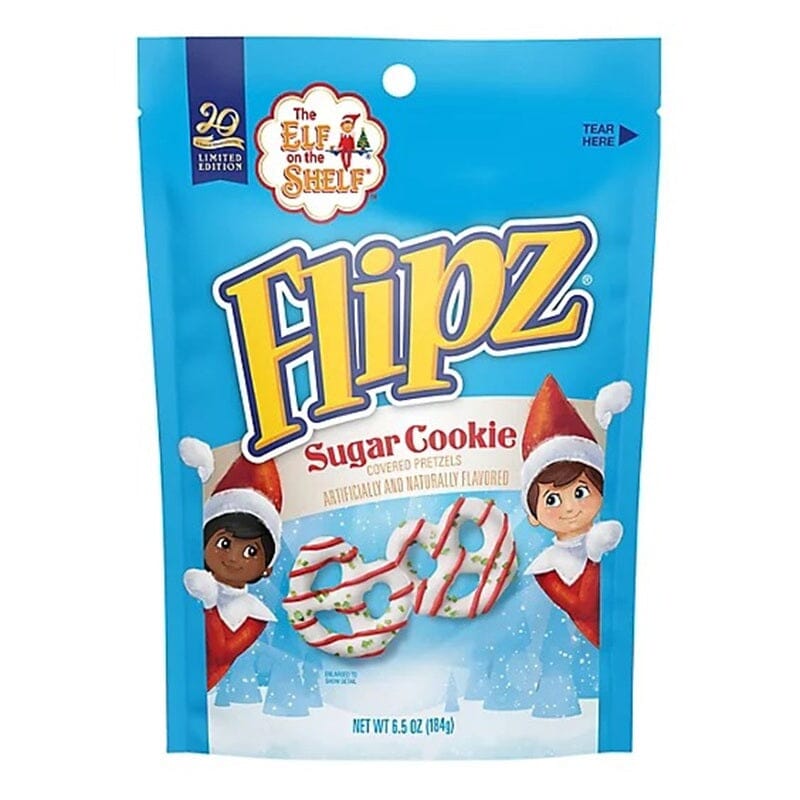 Flipz x Funfetti Elf On The Shelf Sugar Cookie Donut Covered Pretzels (6.5 Oz) Simple Flipz 