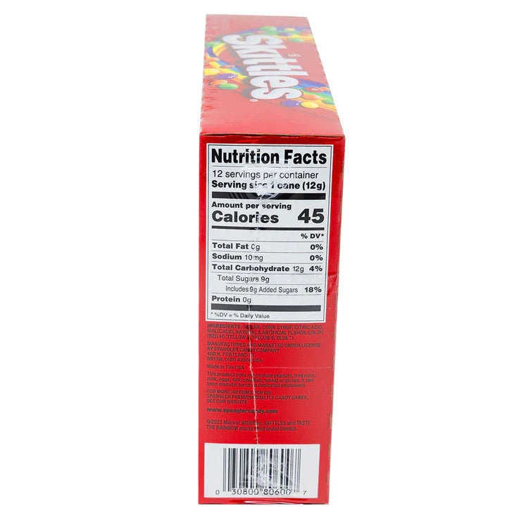 Skittles Candy Canes - 12ct Simple Skittles 