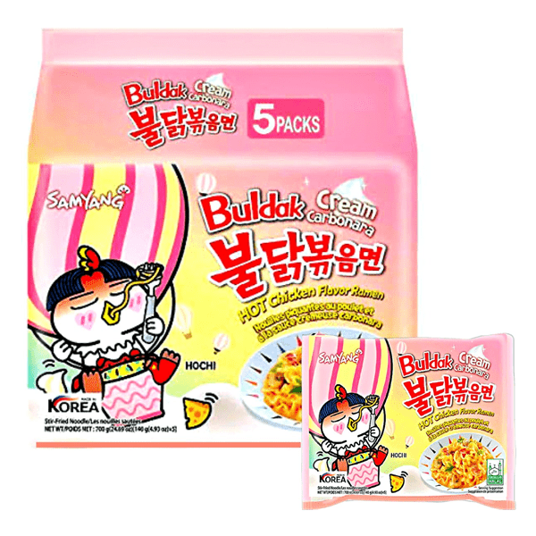 Samyang Buldak Creamy Carbonara Hot Chicken Ramen (5pk)