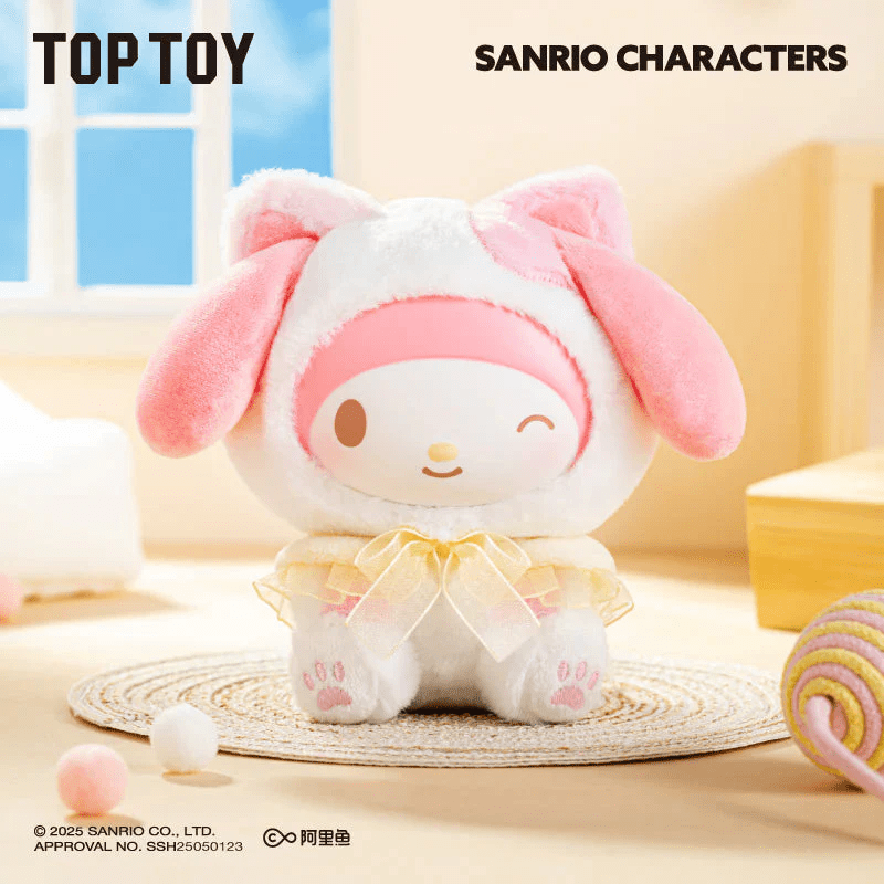 TOP TOY x Sanrio: Play with Kittens Series Plush Keychain Blind Box (1pc) Simple TOP TOY 