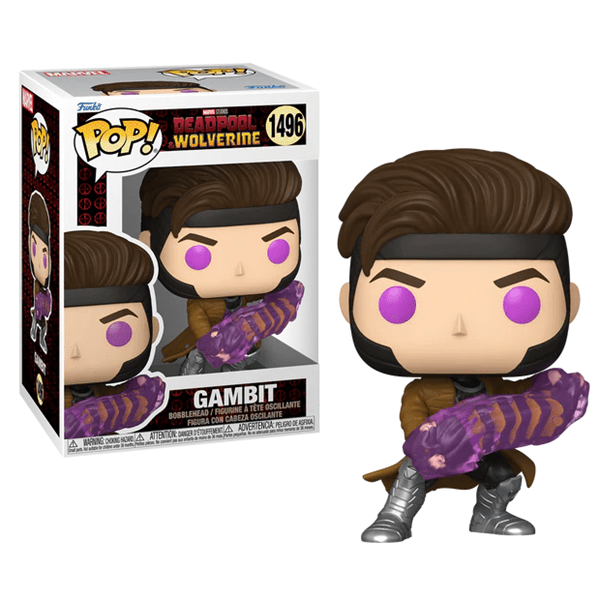 Funko Pop! Marvel: Deadpool 3 - Gambit with Charged Cards Simple Funko 