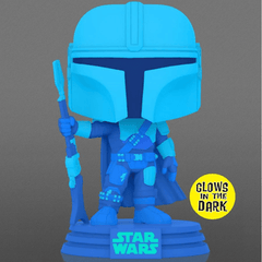 Funko Pop! Star Wars: The Mandalorian Hologram Glow Figure Simple Funko 