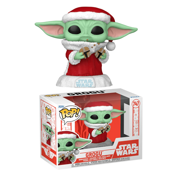 Funko Pop! Star Wars: Mandolorian - Grogu with Christmas Cookie Figure Simple Funko 