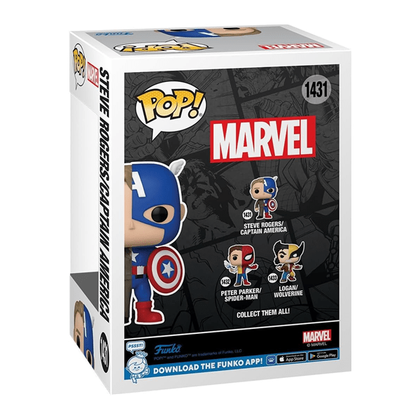 Funko Pop! Marvel: Split - Captain America/Steve Rogers Figure Simple Funko 