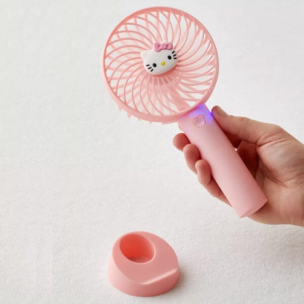 Hello Kitty Sanrio 50th Anniversary Special Edition Mini Personal Portable Fan w/ Power Bank Simple magazineracksdirect 