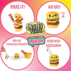 MGA's Miniverse Make It Mini Plush Series 1 DIY Food-Themed Collectible Craft Kit Simple MGA Miniverse 