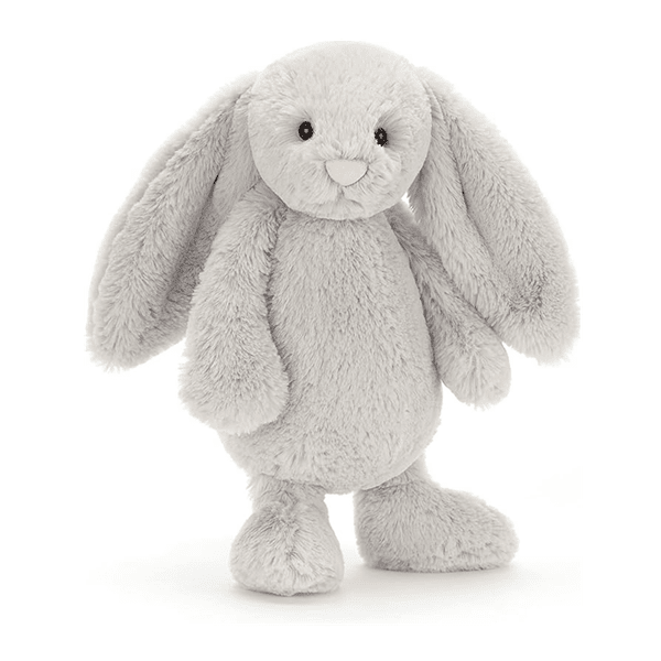 Jellycat: Bashful Silver Bunny Stuffed Animal - Medium Simple Jellycat 