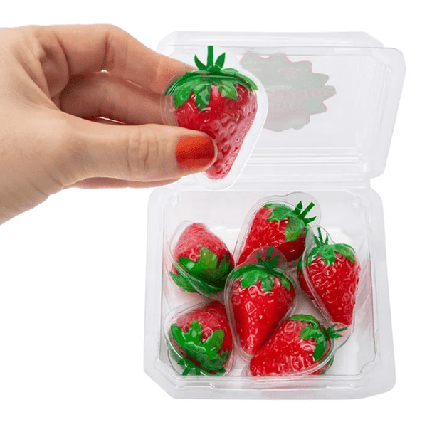 Raindrops Gummy: Liquid Filled Strawberries Gummy - 3.8oz Simple Raindrops 