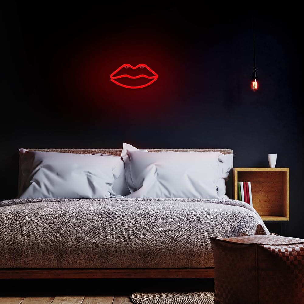 Illumina: Lips Shape Neon LED Light Simple Illumina 