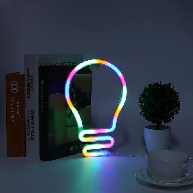 Illumina: Bulb Shape Neon LED Light Simple Exclusive 