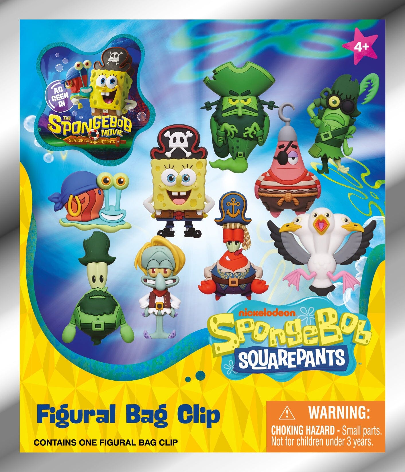 Nickelodeon: SpongeBob SquarePants Movies 3D Foam Bag Clip Blind Bag (1pc) Simple SpongeBob SquarePants 