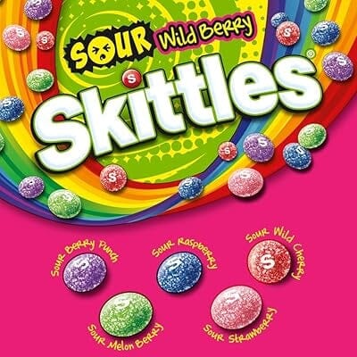SKITTLES Sour Wild Berry Candy Single Pack Simple Skittles 