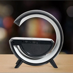 Sonic Vibes: 3-in-1 Bluetooth Speaker w/ Charger & Digital Clock Black Simple magazineracksdirect 