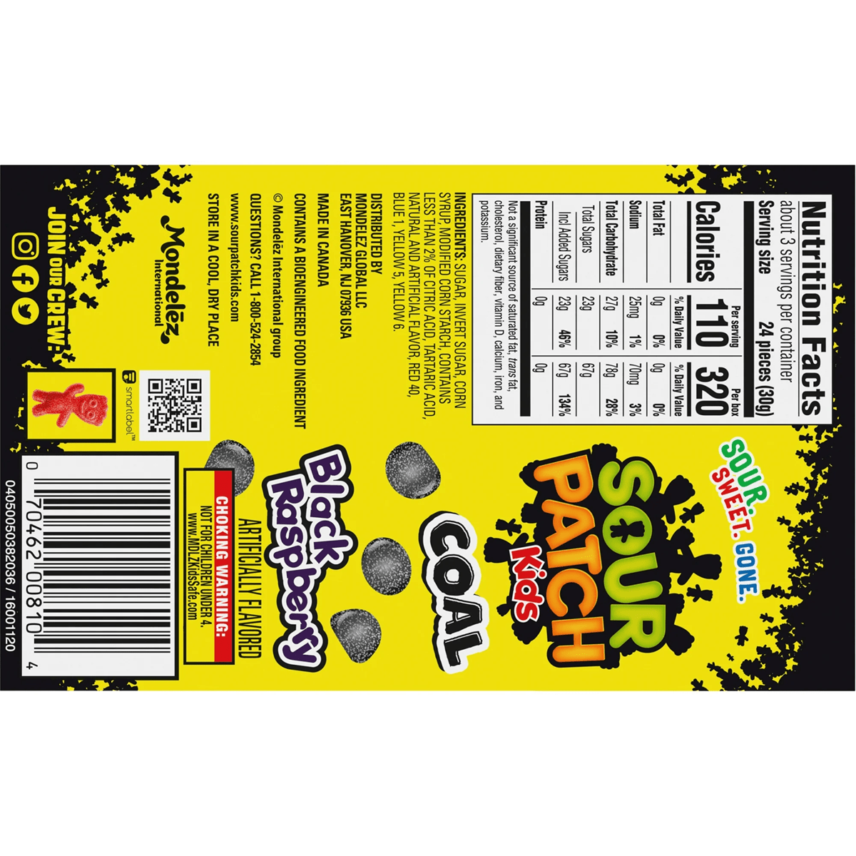 Sour Patch Kids Coal – 3.1oz Simple Sour Patch Kids 