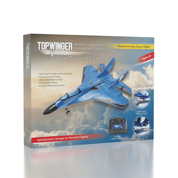 Topwinger: 2.4G Remote Control Fighter Jet with Extra Battery