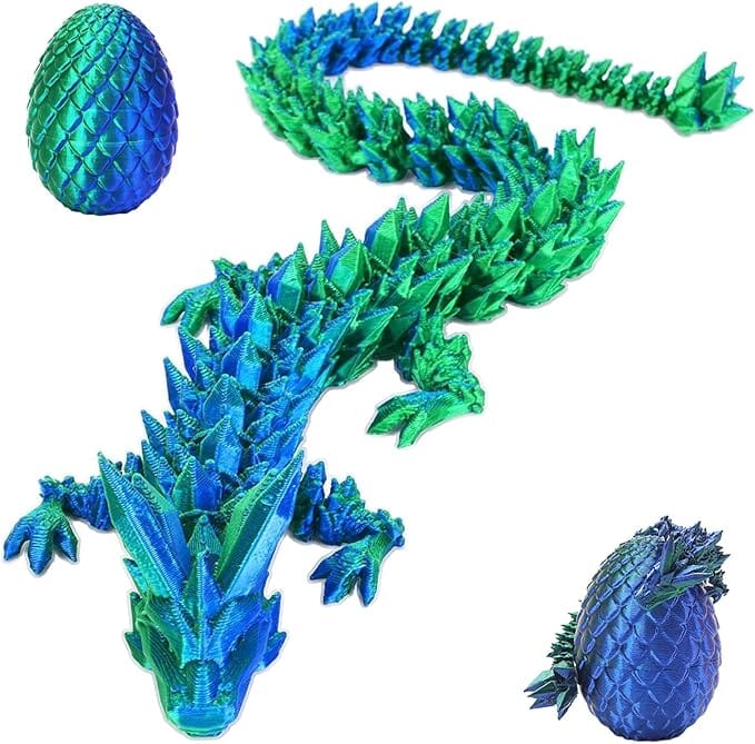 3D Printed Dragon With Egg Fidget Toy - Multiple Colours Simple Exclusive 