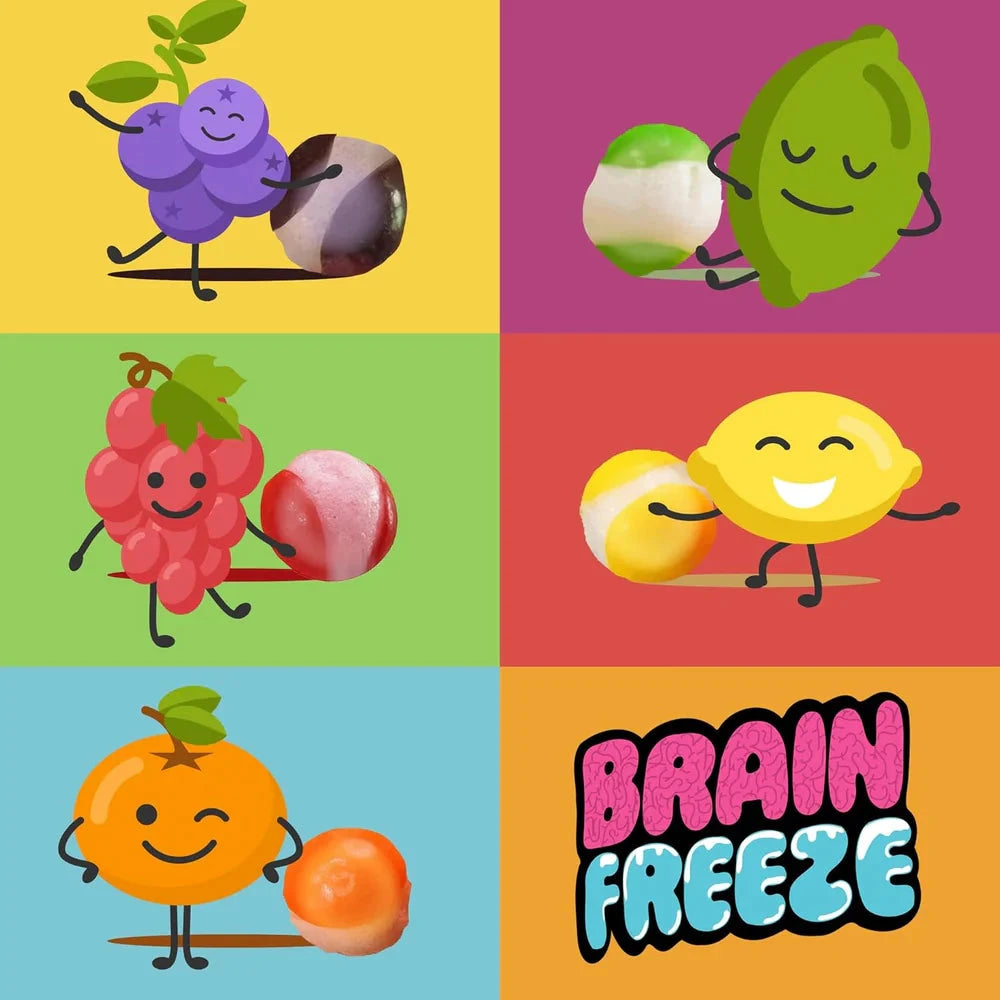 Brain Freeze: Rainbow Crunch Freeze-Dried Candy Simple Warheads 