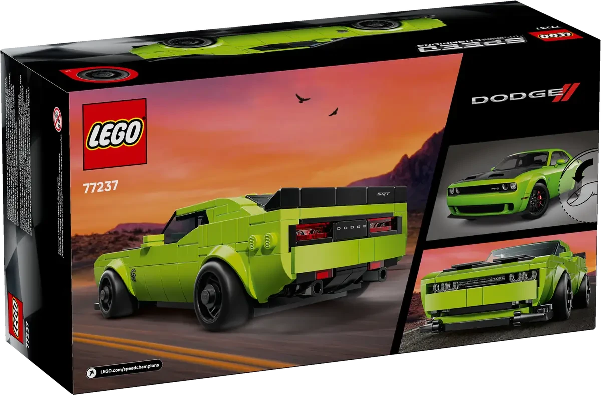 LEGO® Dodge Challenger SRT Hellcat Sports Car Simple Showcase 