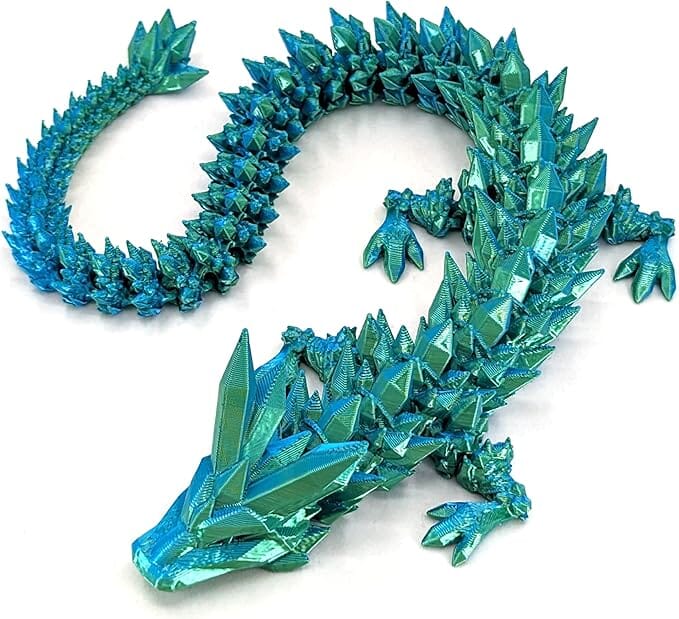 3D Printed Dragon With Egg Fidget Toy - Multiple Colours Simple Exclusive Green 