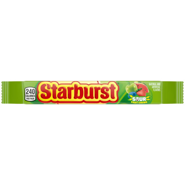 Starburst Sour Fruit Chews Chewy Candy 2.07 oz Simple Skittles 