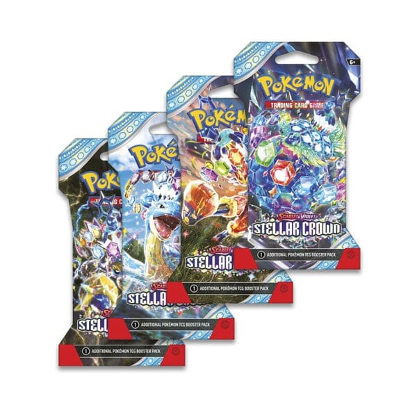 Pokémon TCG: Scarlet & Violet Stellar Crown | Assorted Sleeved Booster Pack Simple magazineracksdirect 