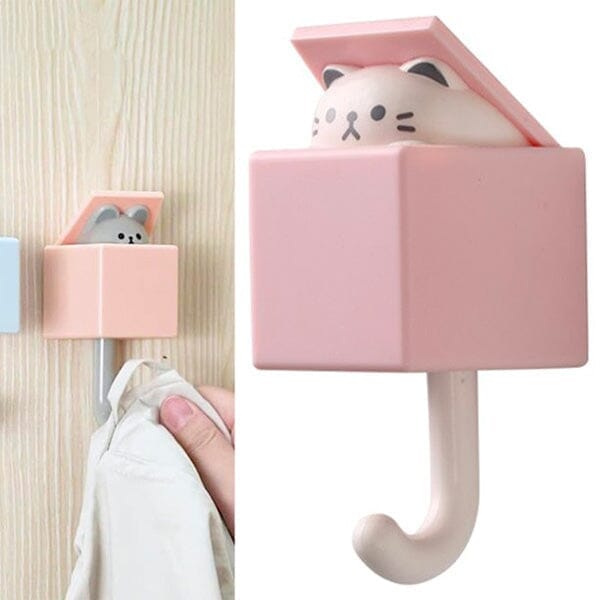 Peekimals: Kawaii Wall Hooks (4pc) | As Seen On TikTok! Simple Showcase 