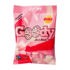 BUB's Godis: Sour Strawberry Vanilla Goody Ovals (90g) Simple magazineracksdirect 