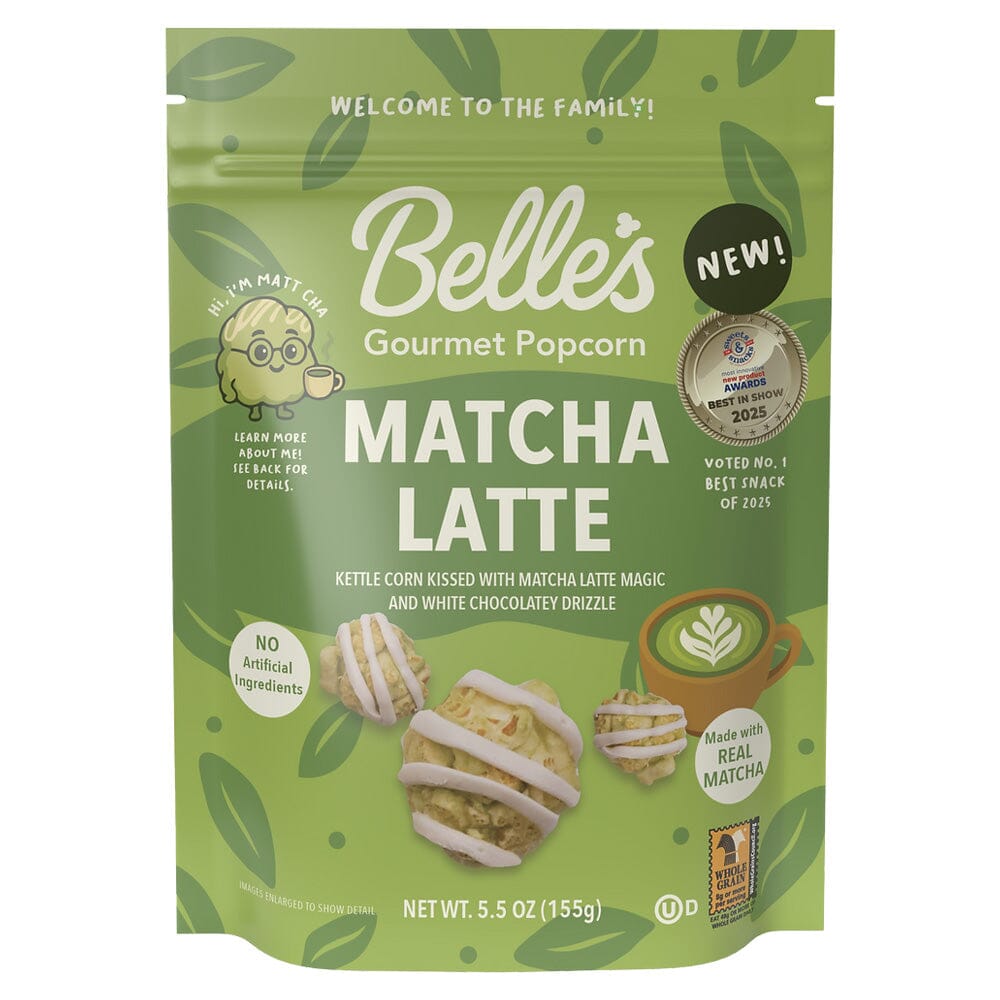 Belle's Gourmet Matcha Latte Popcorn (5.5 oz) Simple Belle's Gourmet Popcorn 