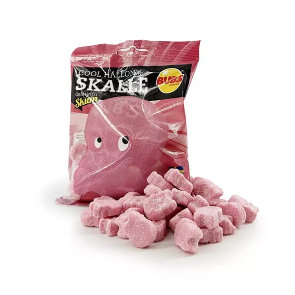 BUBS Godis: Cool Raspberry Foam Skulls (90g) Made in Sweden – Showcase