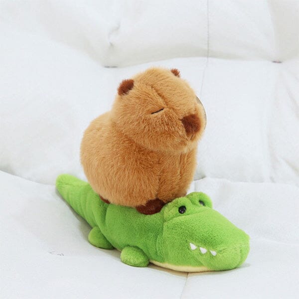 Capybara Riding Crocodile Plush Toy Preorder magazineracksdirect 