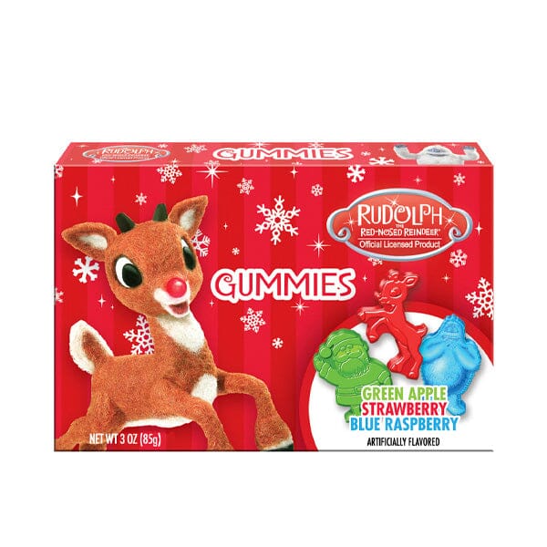 Rudolph the Red Nose Reindeer Gummies Theater Box (3oz) Simple Maynards 