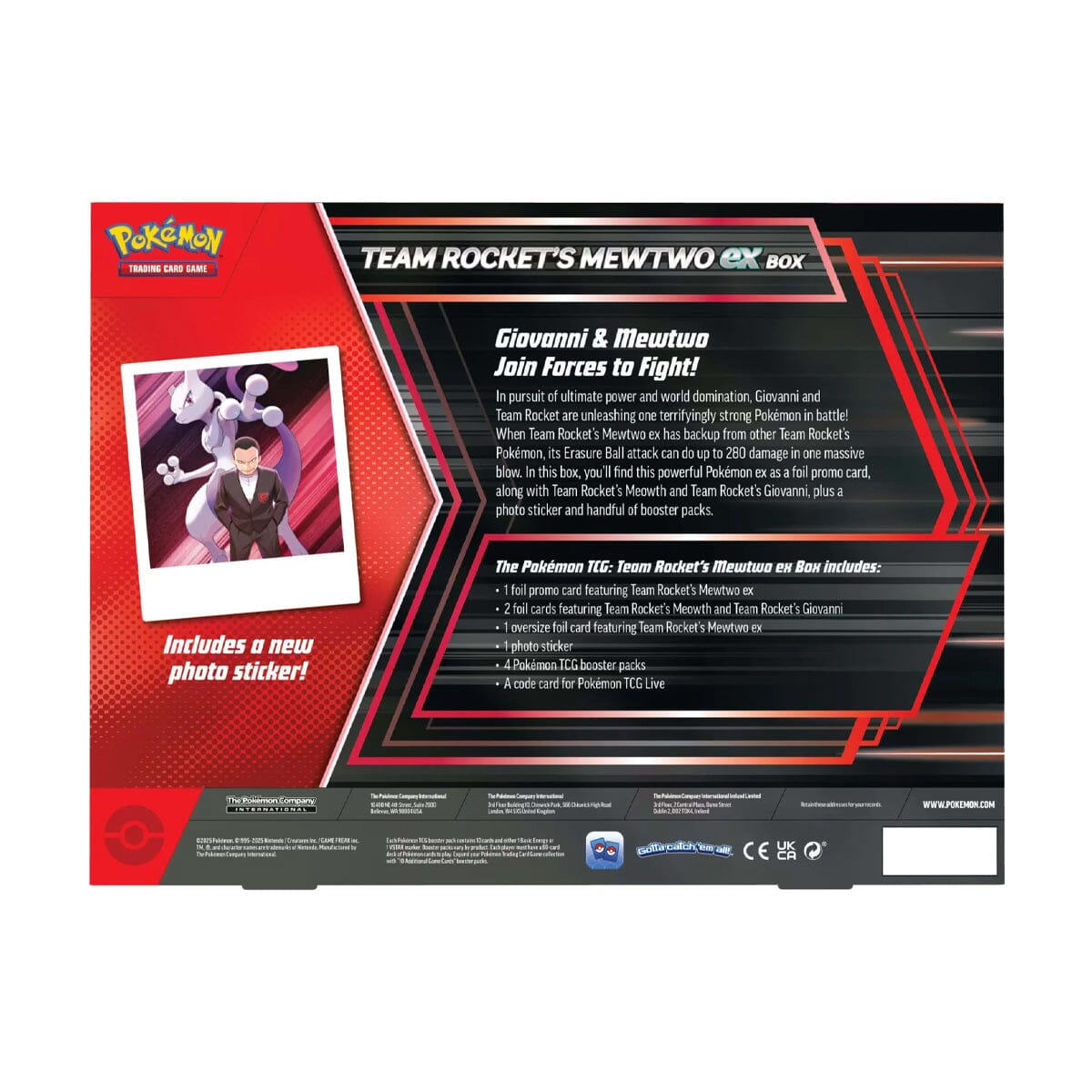 Pokémon TCG: Team Rocket’s Mewtwo ex Box Simple Pokémon 