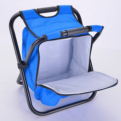 Cooli Tote : 3 In 1 Cooler Backpack & Stool - Blue Simple magazineracksdirect 